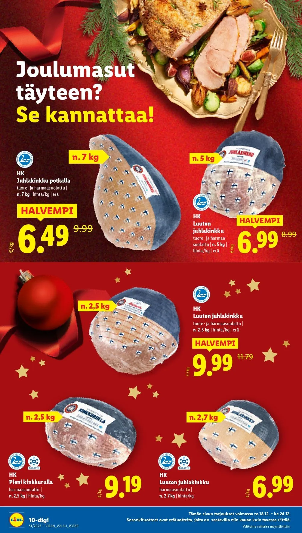 Kaupan Lidl tarjoukset voimassa alkaen 18. joulukuuta - 24. joulukuuta 2025 - Tarjouslehti sivu 10