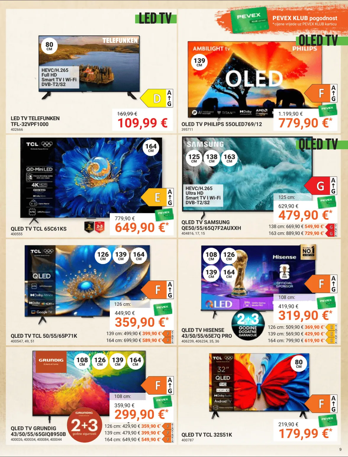 Katalog Najnovije ponude trgovine Pevex od 23. listopada do 17. studenoga 2025. - Pregled Stranica 9