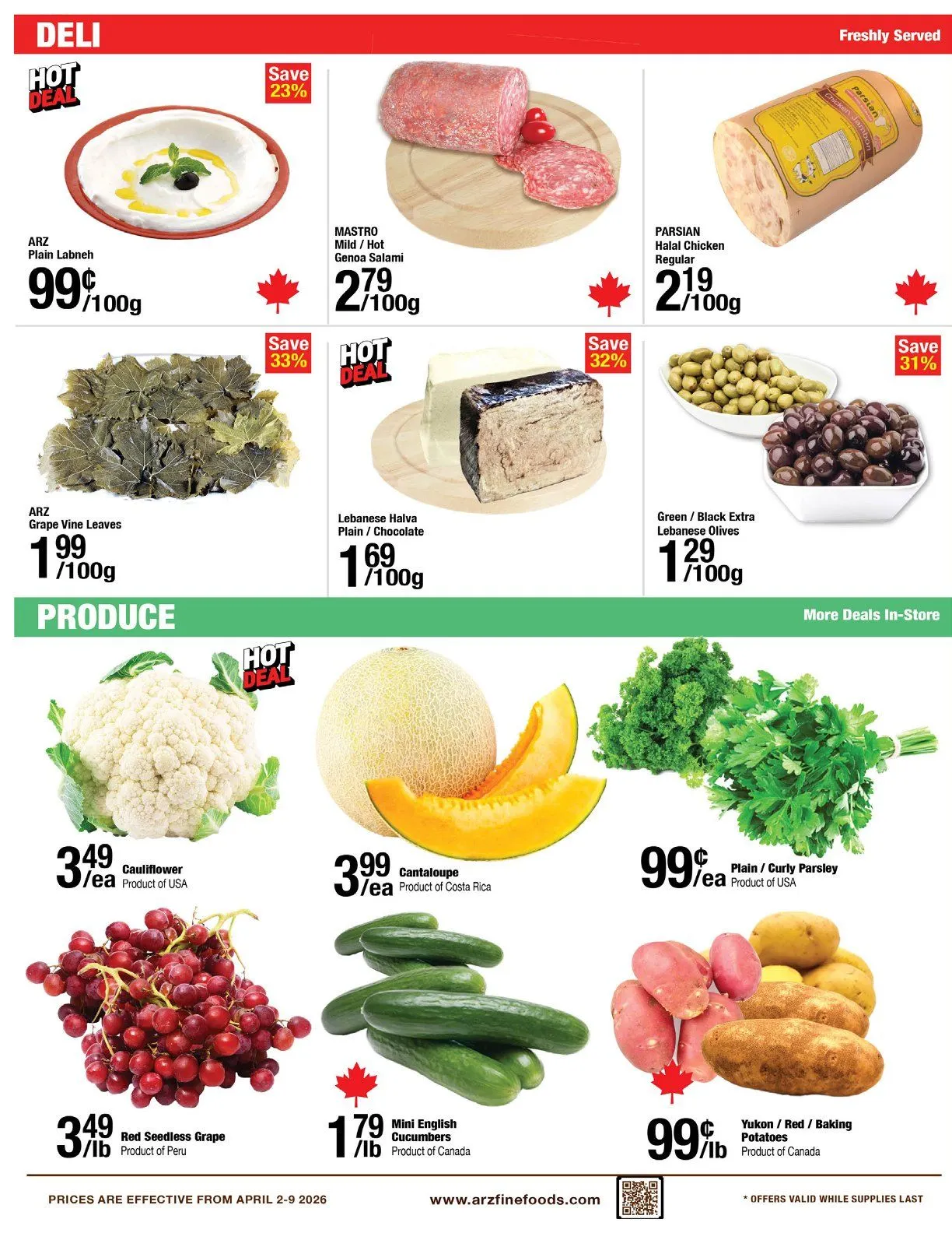 Arz Fine Foods Sales from April 2 to April 9 2026 - flyer page 10