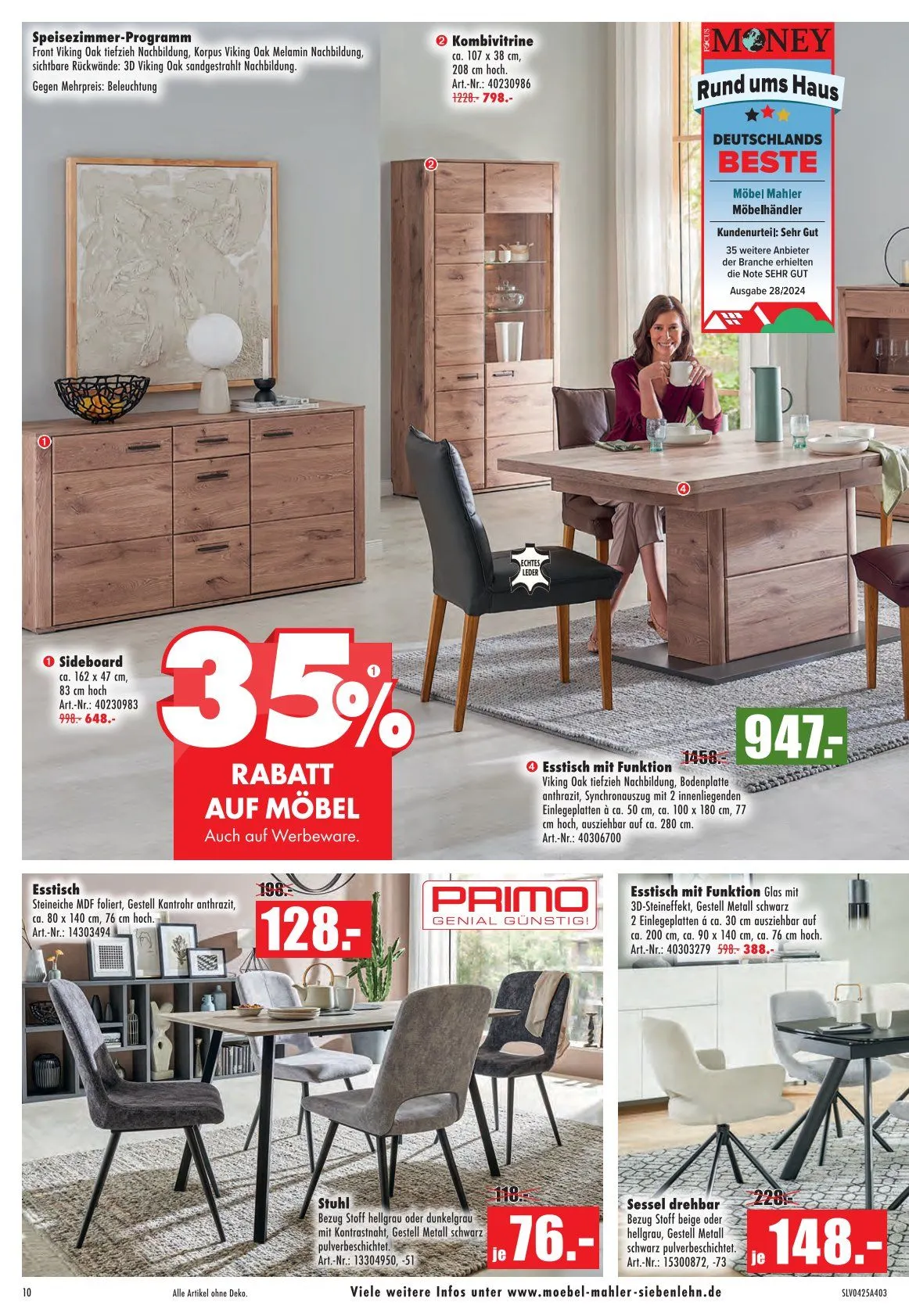Möbel Mahler Prospekt von 1. April bis 29. April 2025 - Prospekt seite 10