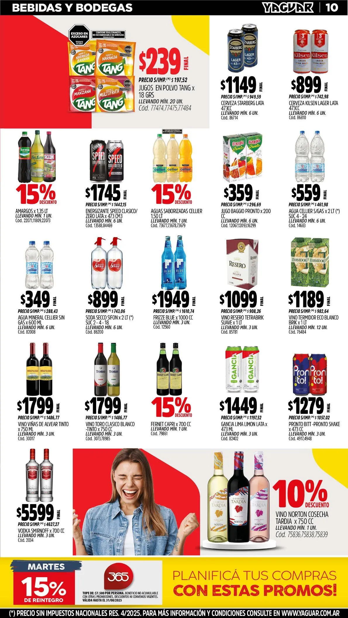 Ofertas de Ofertas Yaguar - Últimos catálogos 18 de agosto al 25 de agosto 2025 - Página 10 del catálogo