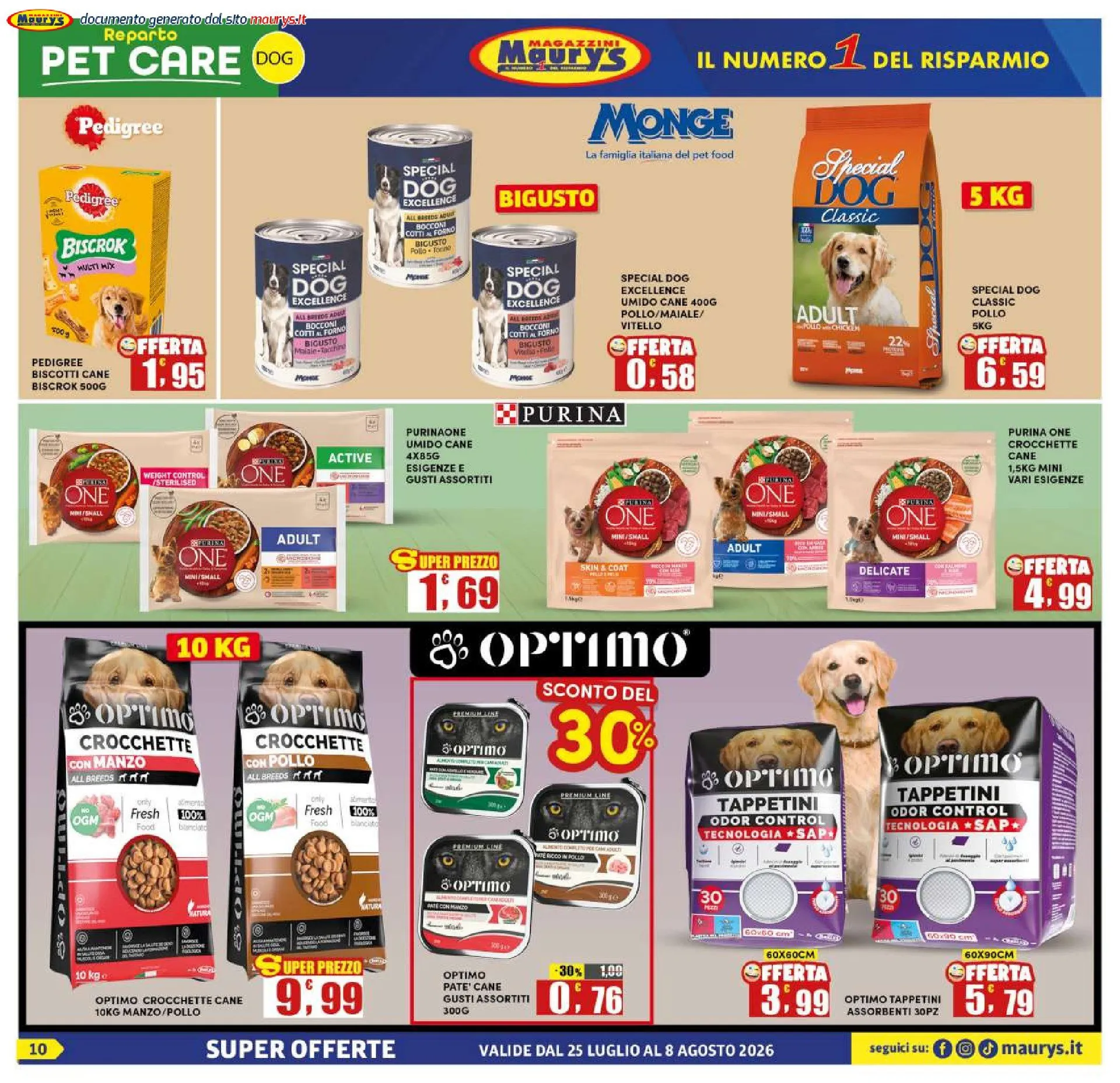 Volantini Maury's da 25 luglio a 8 agosto di 2026 - Pagina del volantino 10