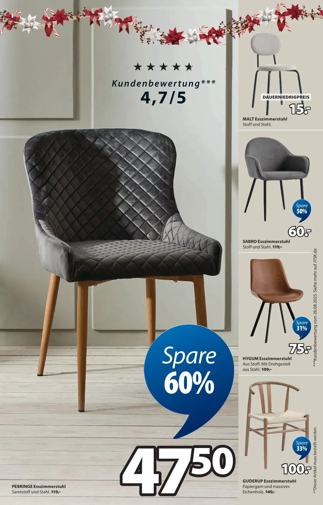 JYSK Angebote von 19. Oktober bis 29. November 2025 - Prospekt seite 9