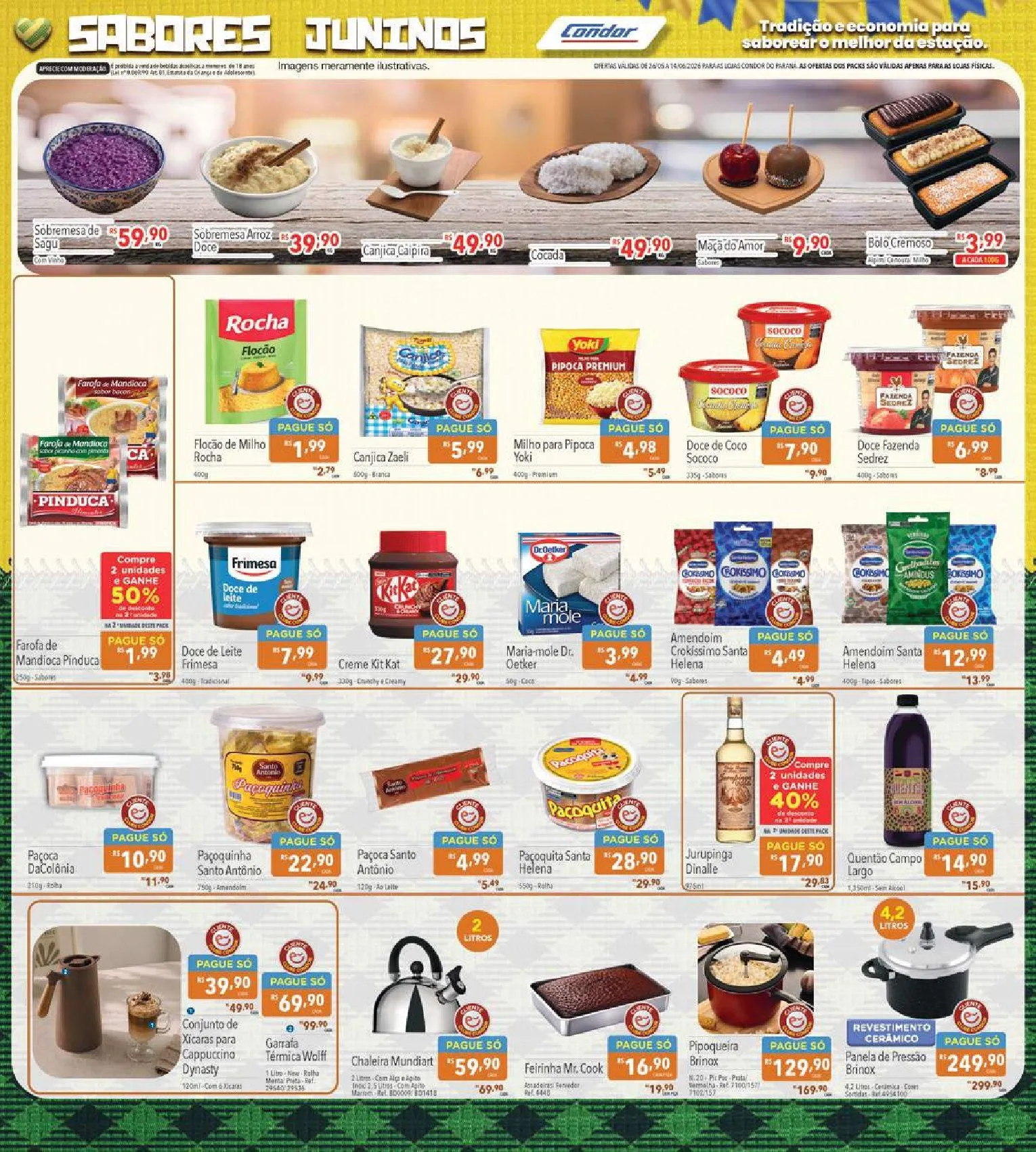 Encarte de Folhetos Supermercados Condor  26 de maio até 14 de junho 2026 - Pagina 10