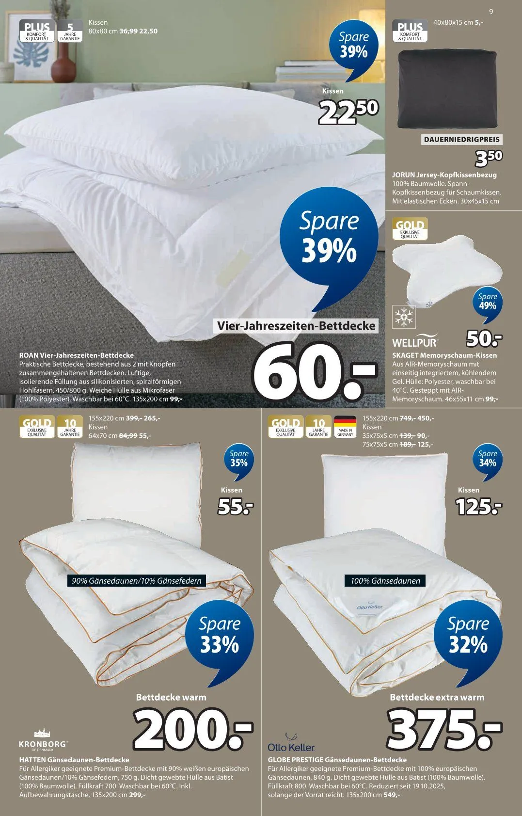 JYSK Angebote von 19. Oktober bis 29. November 2025 - Prospekt seite 9