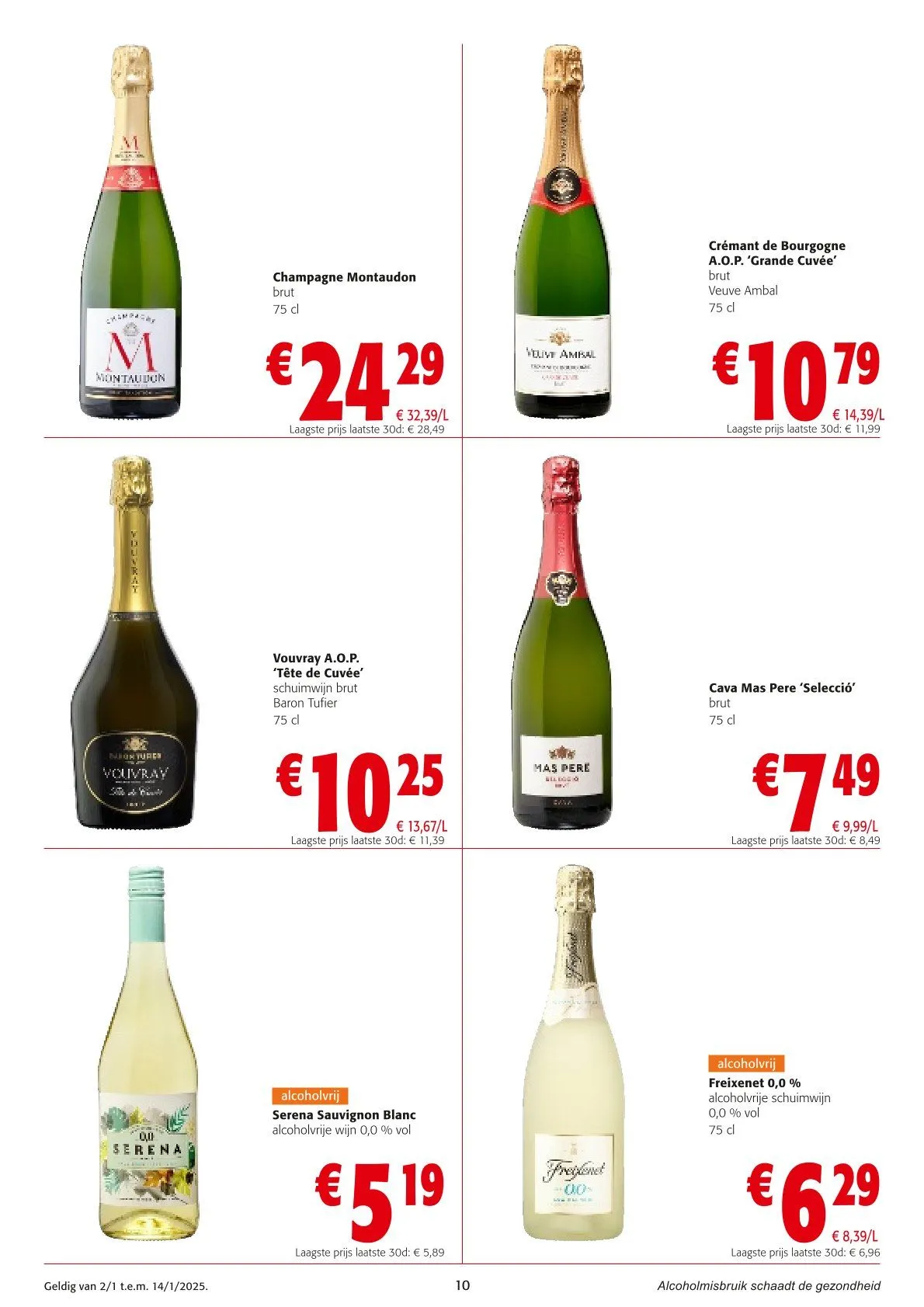 Speciale promoties van Colruyt van 2 januari tot 14 januari 2025 - folder pagina 10