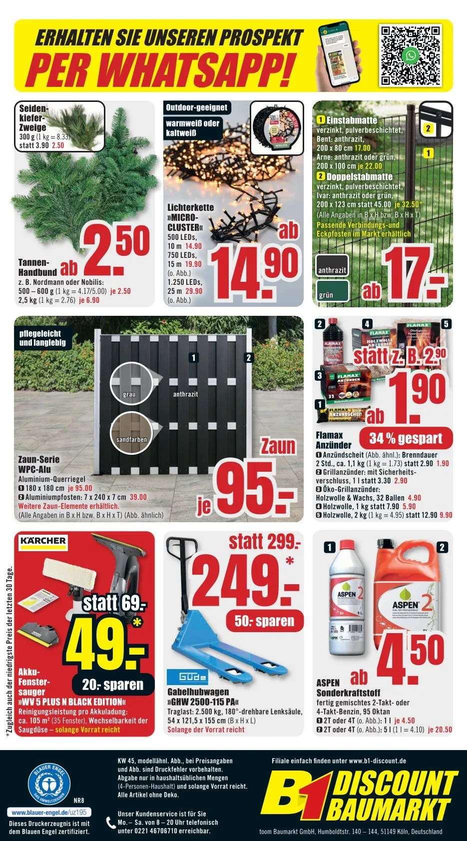 B1 Discount Baumarkt Prospekte von 1. November bis 7. Oktober 2025 - Prospekt seite 10