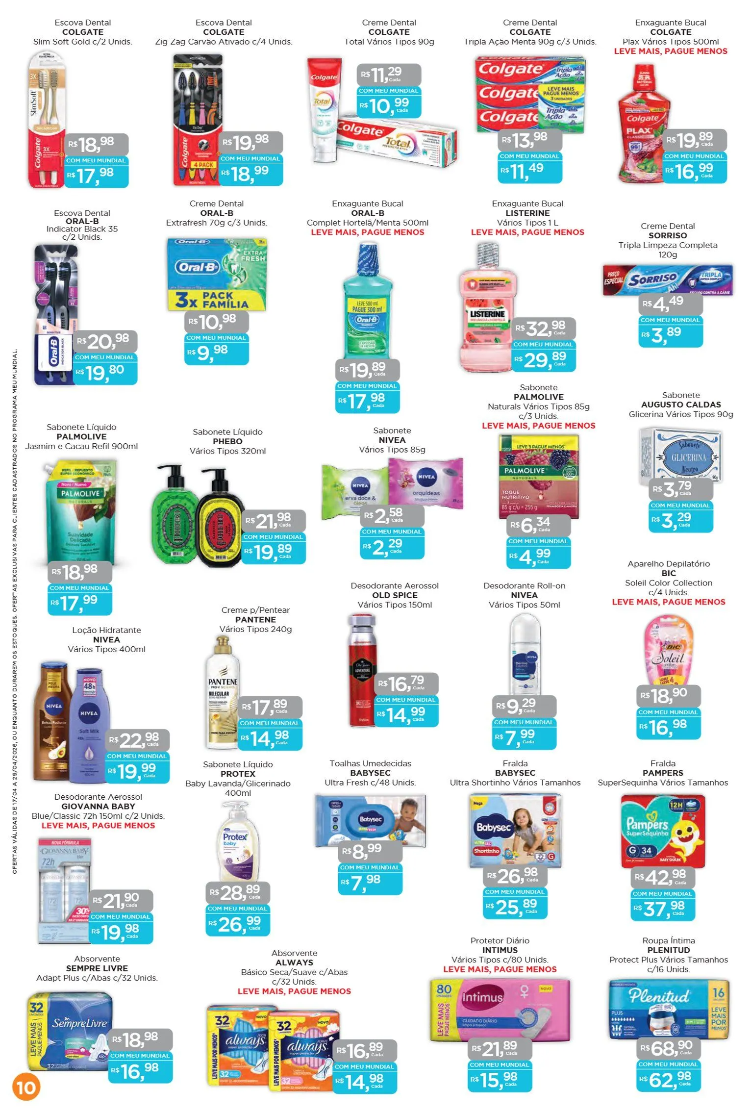 Encarte de Folhetos Supermercados Mundial 17 de abril até 29 de abril 2026 - Pagina 10
