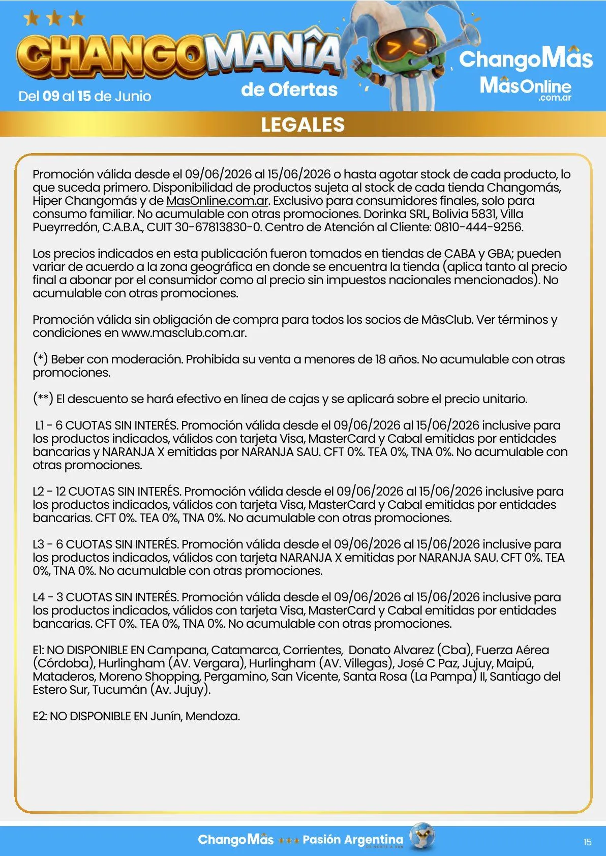 Ofertas de Changomas Ofertas 9 de junio al 15 de junio 2026 - Página 10 del catálogo
