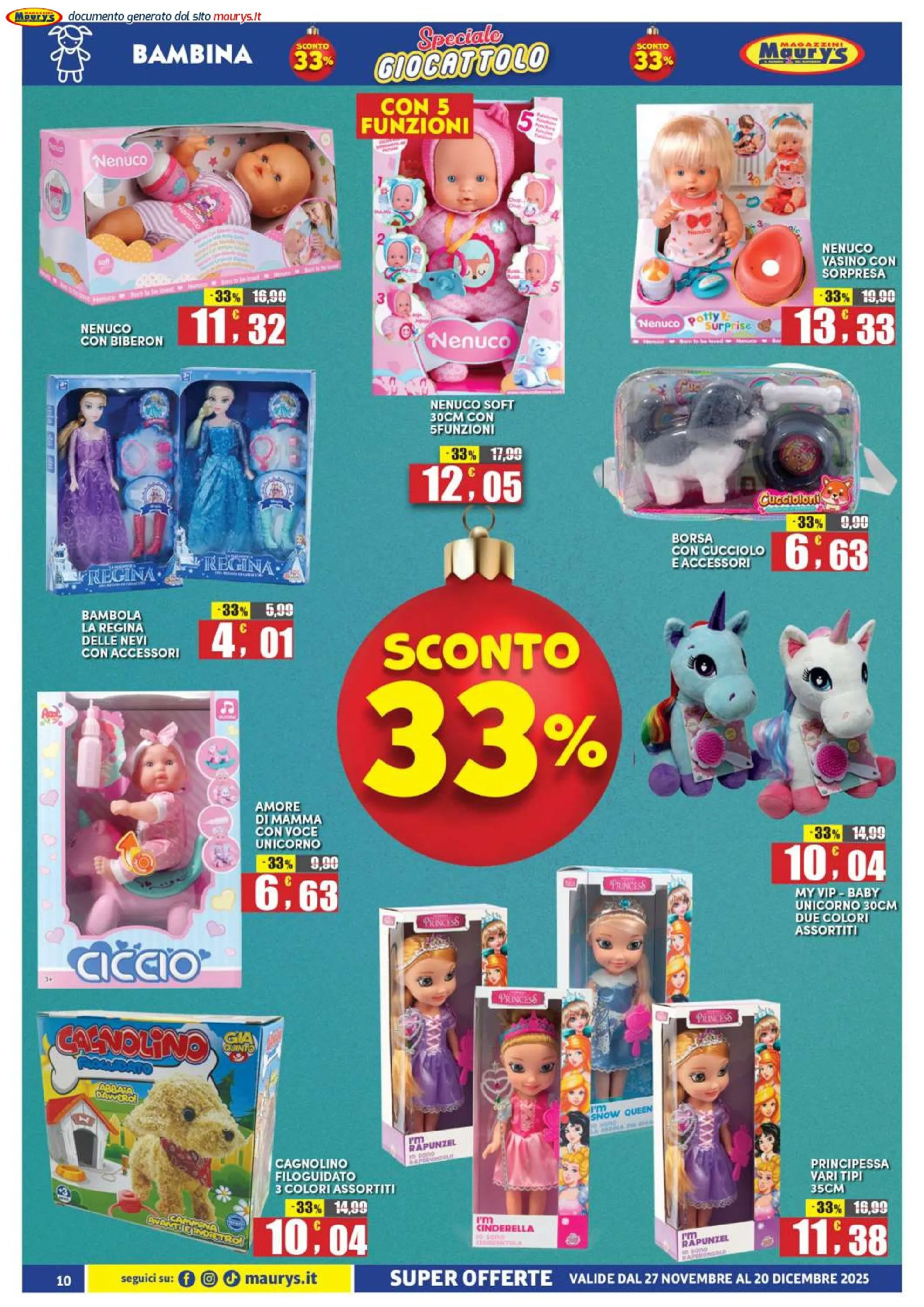 Maury's  Volantino da 27 novembre a 20 dicembre di 2025 - Pagina del volantino 10
