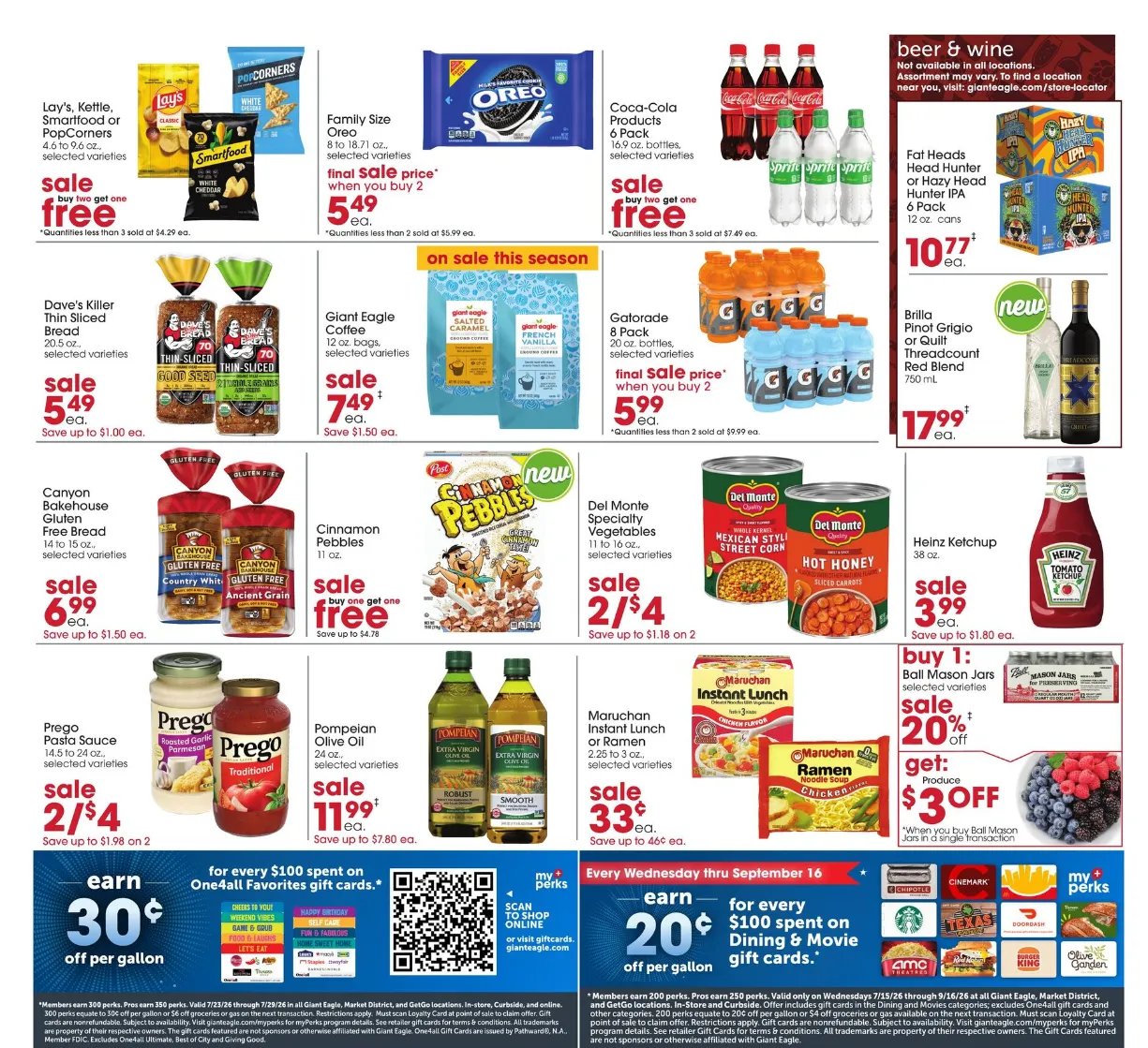 Weekly promotion Giant Eagle Sales spanning from July 22 to July 28 2026 - Page 10 for Catalogue 365