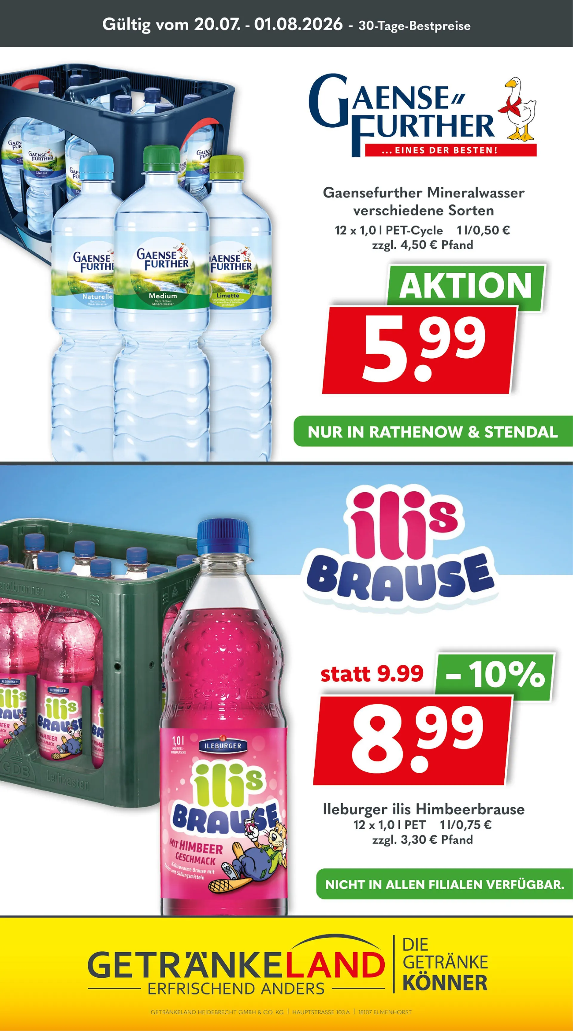 Getränkeland Prospekte von 20. Juli bis 1. August 2026 - Prospekt seite 10
