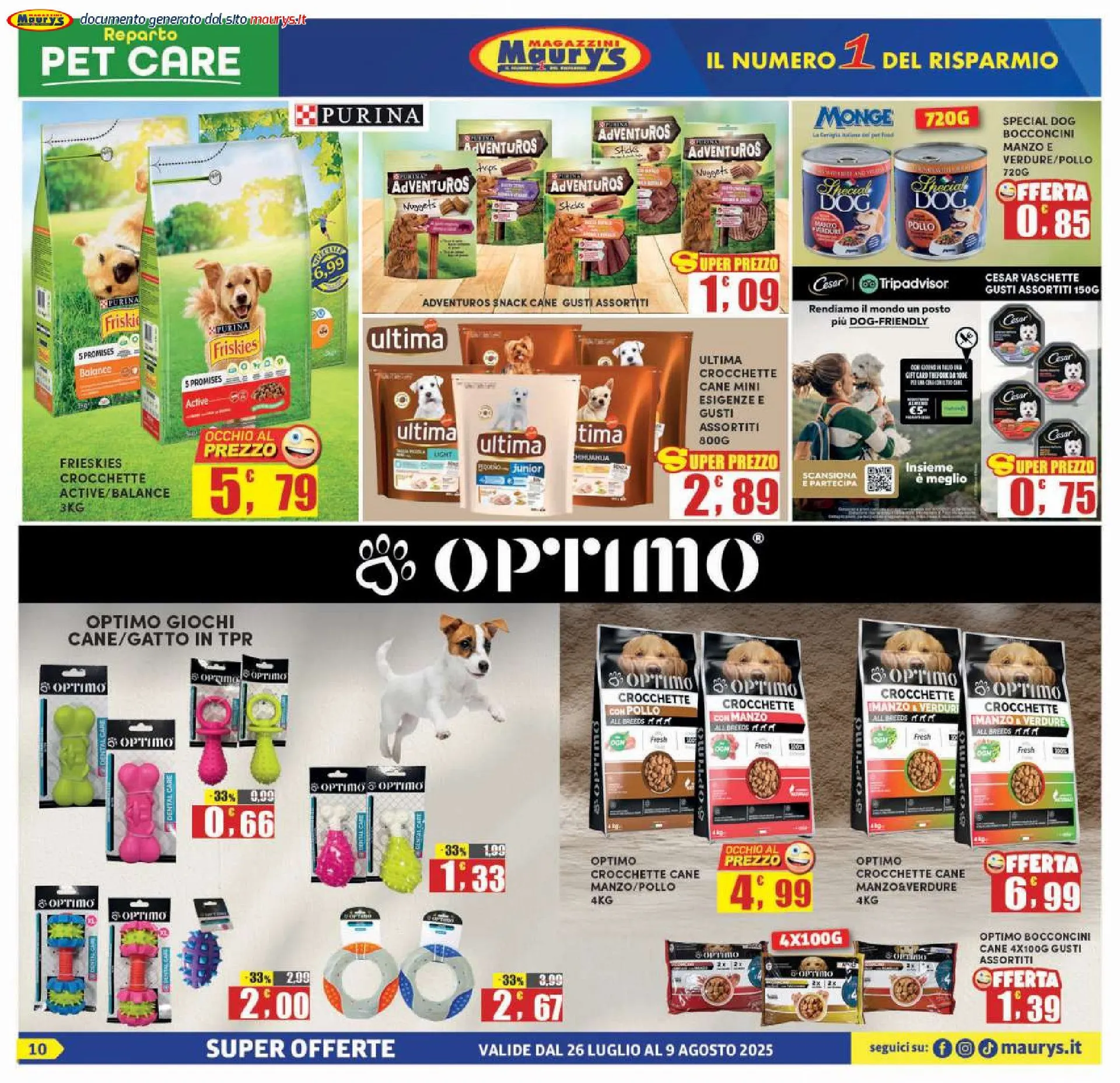 Maury's Volantino da 25 luglio a 9 agosto di 2025 - Pagina del volantino 10