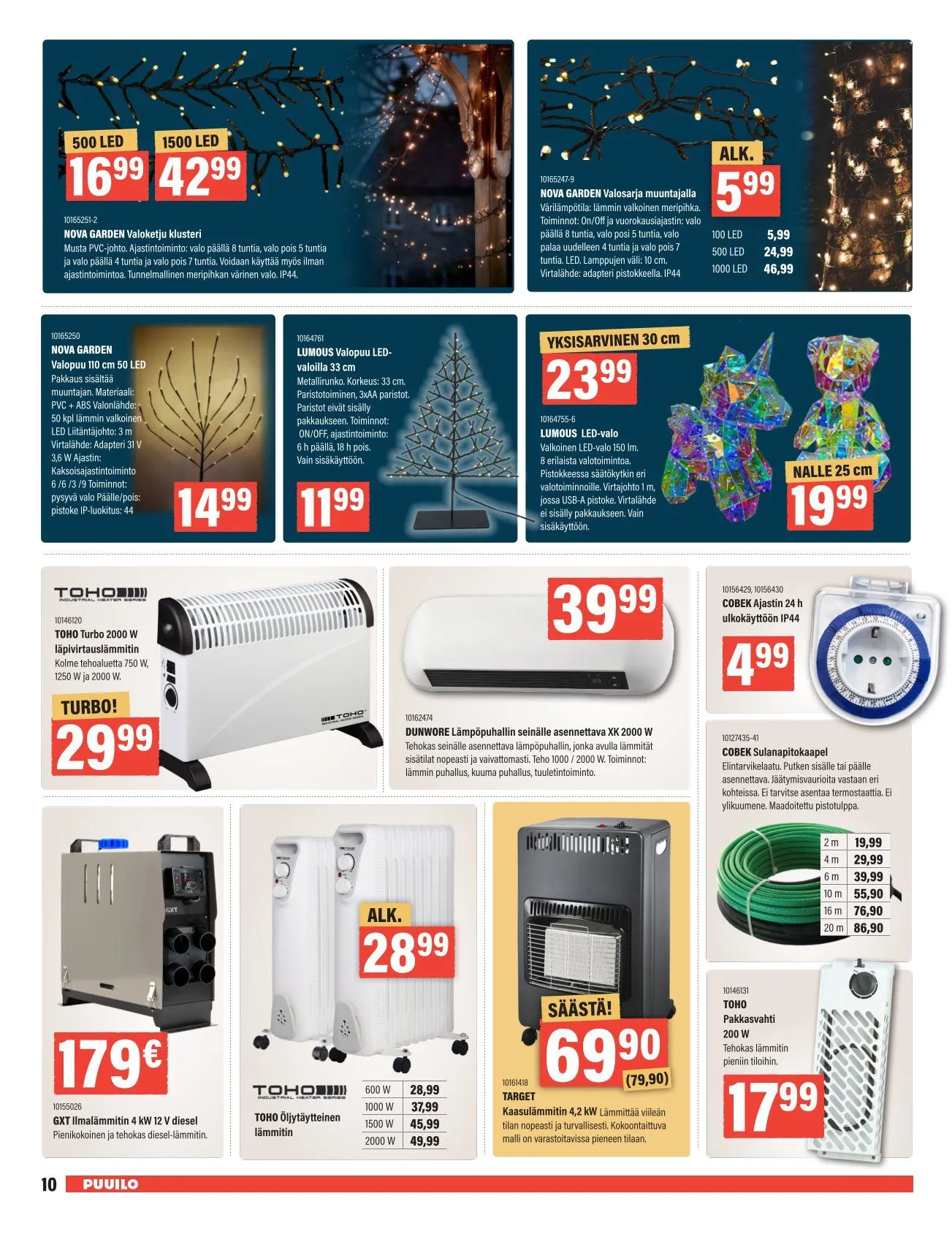 Kaupan Puuilo erikoistarjous voimassa alkaen 27. lokakuuta - 9. marraskuuta 2025 - Tarjouslehti sivu 10