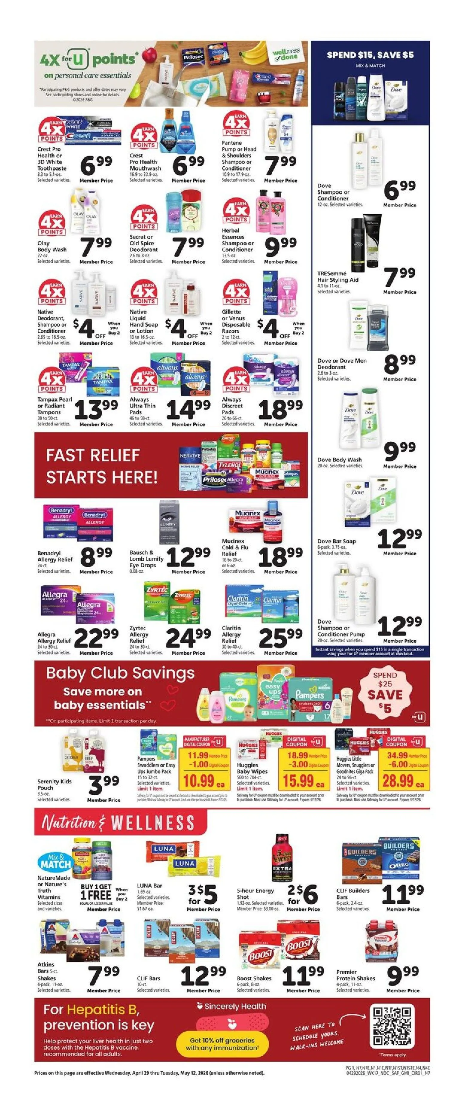 Safeway Sales from April 29 to May 5 2026 - flyer page 10