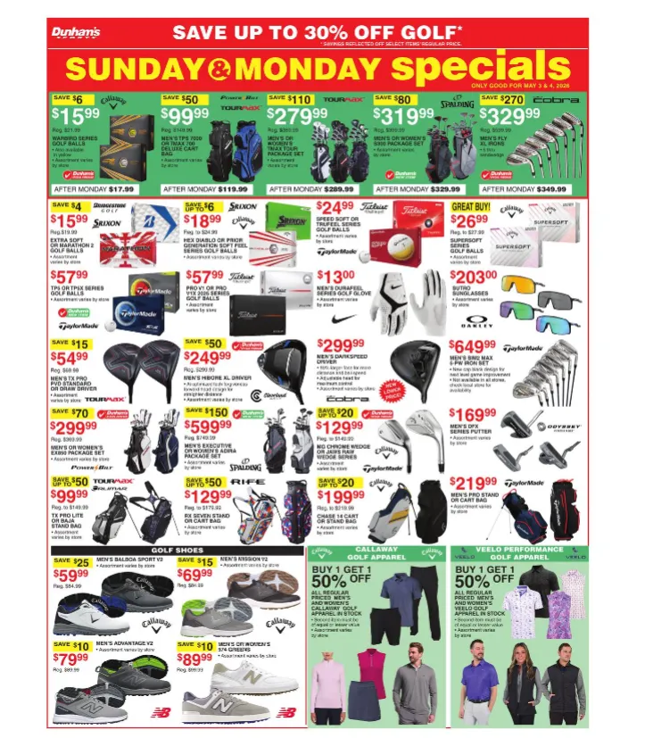 Weekly promotion Dunham's Sports spanning from May 2 to May 7 2026 - Page 11 for Catalogue 365