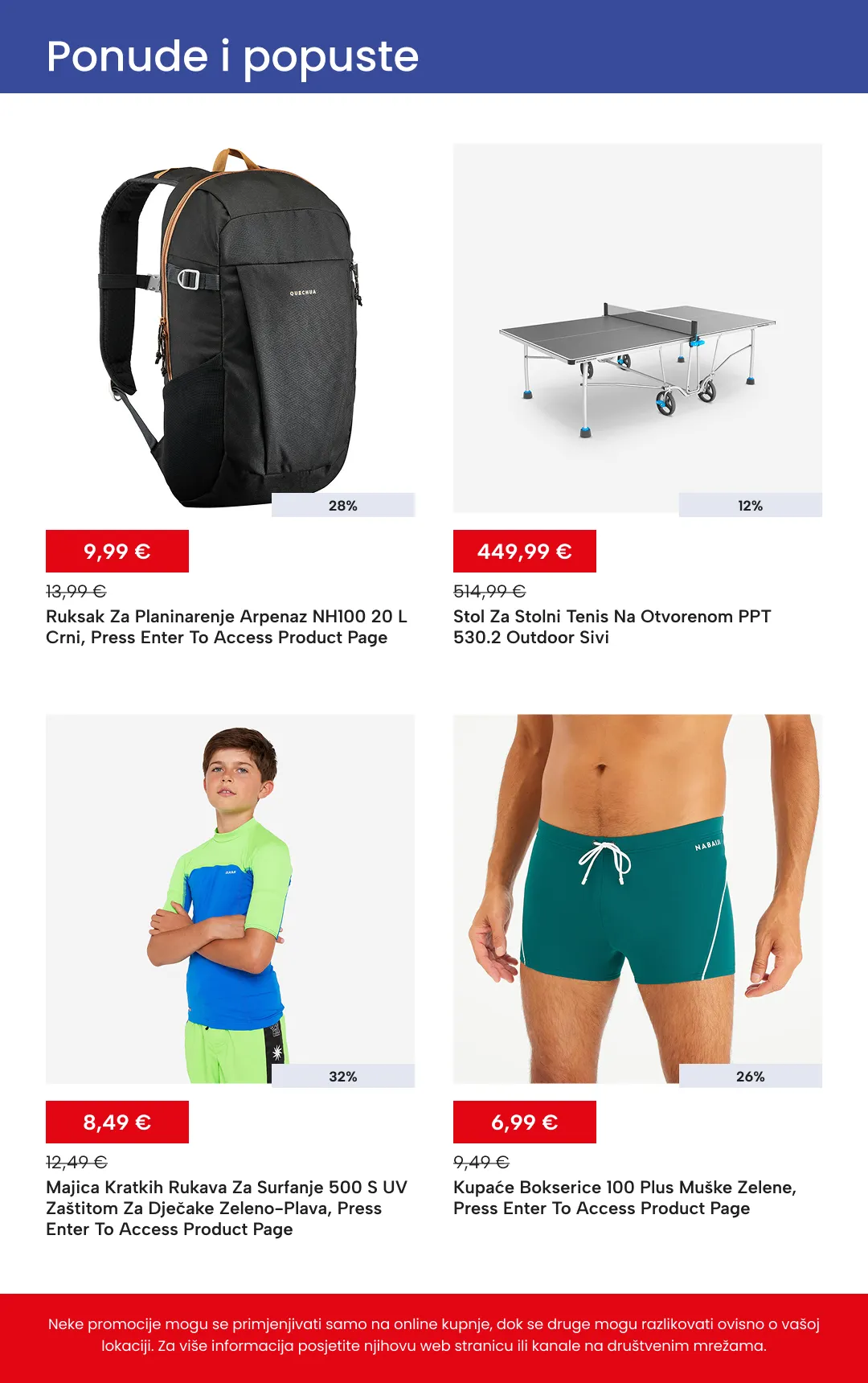Katalog  Decathlon od 17. lipnja do 1. srpnja 2026. - Pregled Stranica 10