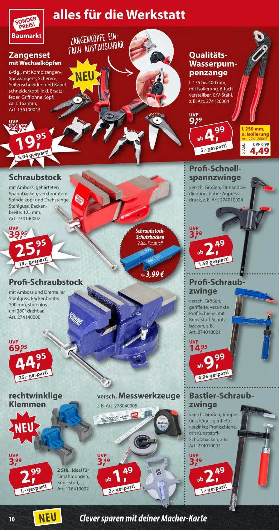 Sonderpreis-Baumarkt Deals von 31. März bis 4. April 2025 - Prospekt seite 10