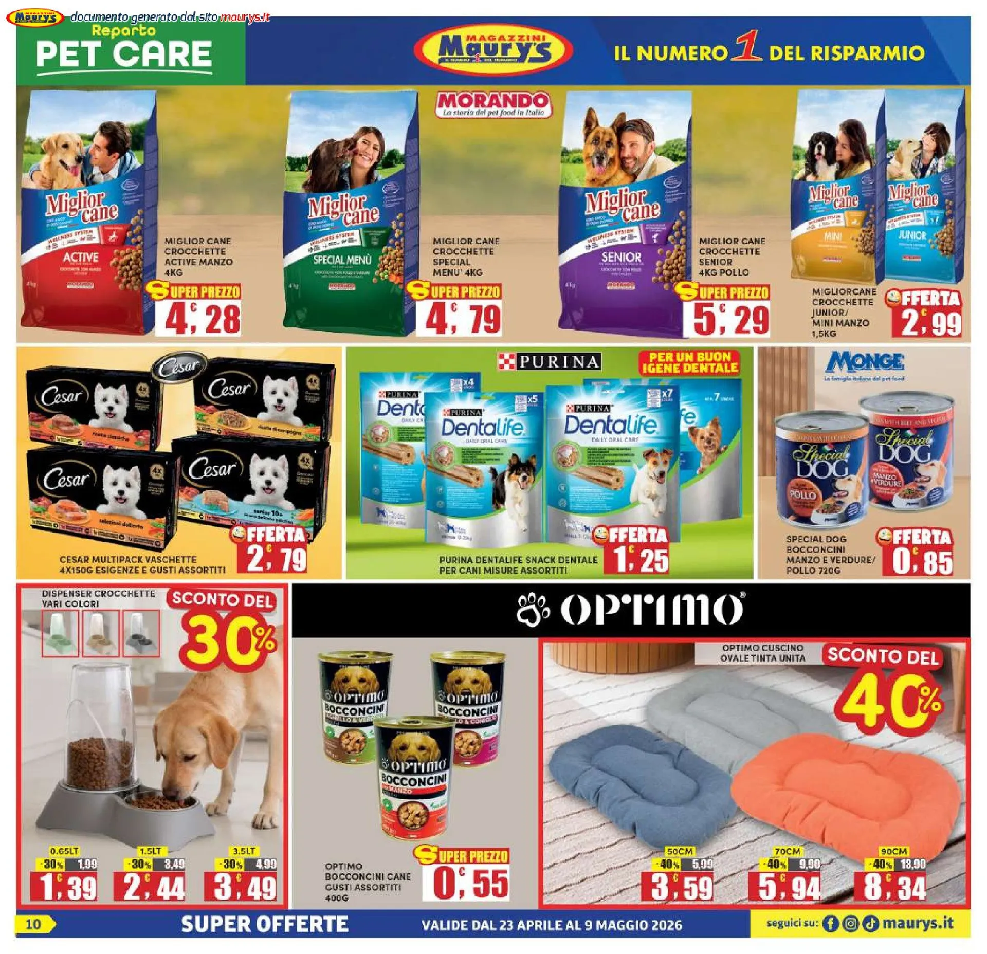 Maury Volantino da 23 aprile a 9 maggio di 2026 - Pagina del volantino 10