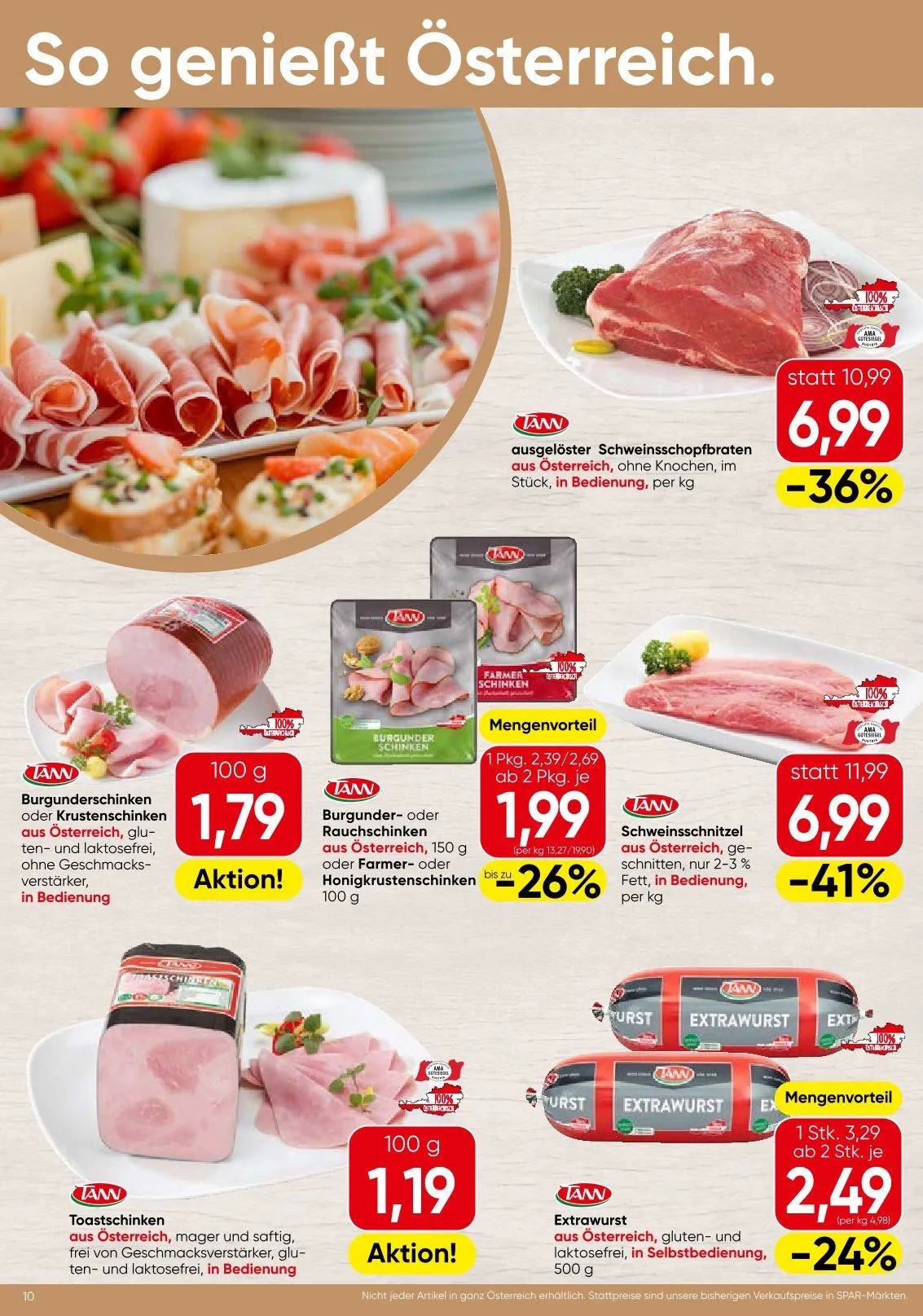SPAR Prospekte von 21. Mai bis 2. Juni 2026 - Flugblätt seite 10