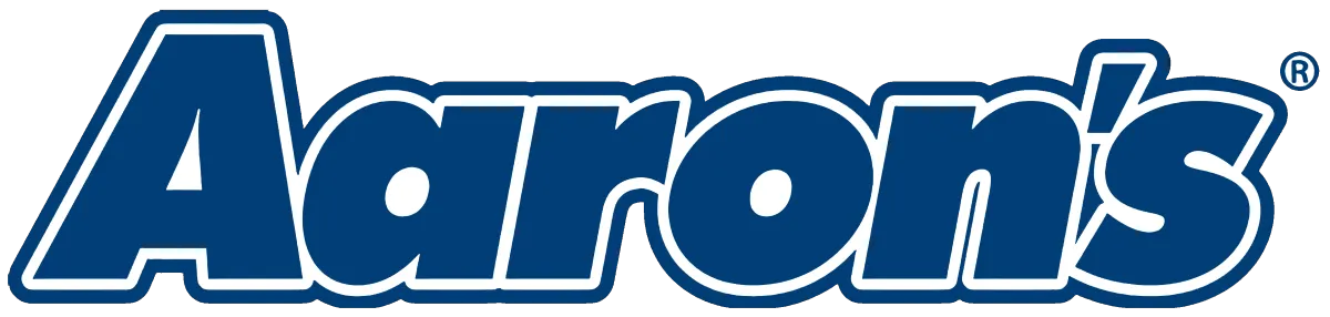 Aaron's logo. Current weekly ad