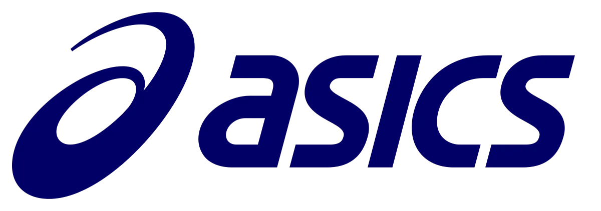 ASICS logo. Current catalogue