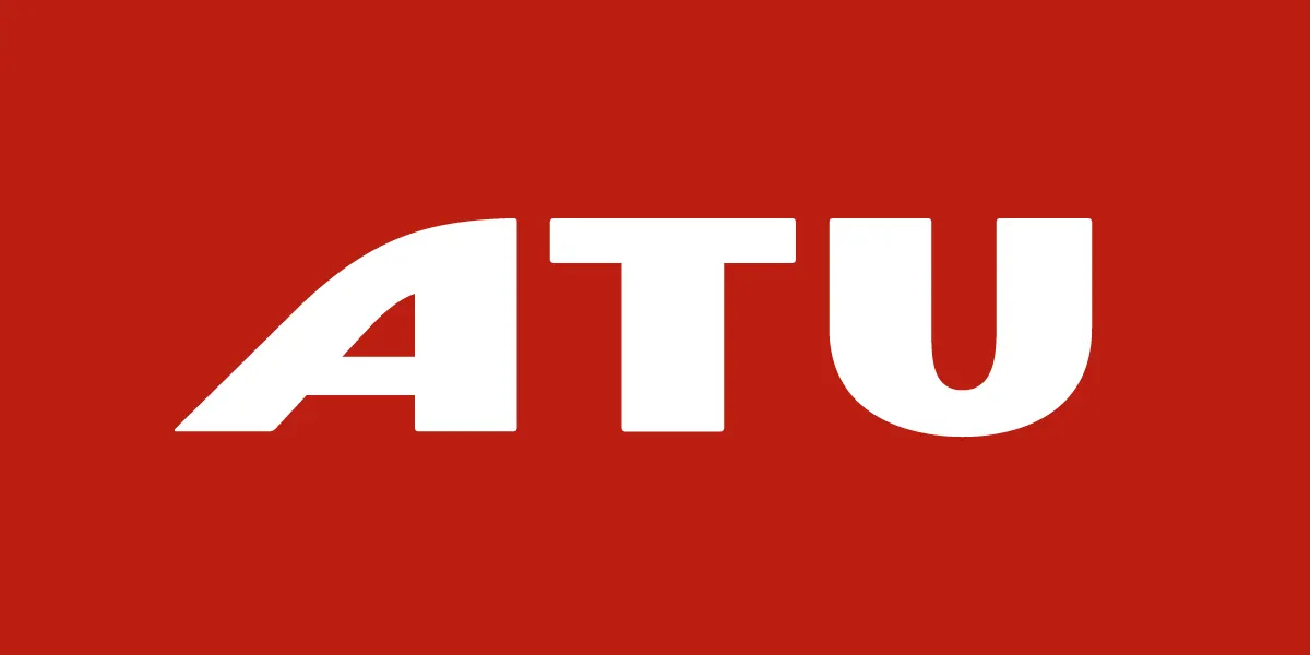 ATU logo die aktuell Flugblatt