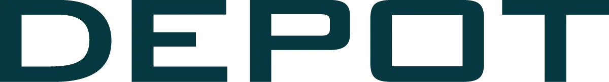 Depot logo die aktuell Flugblatt