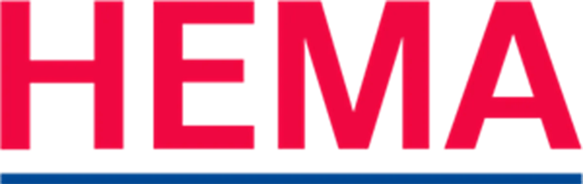 Hema logo die aktuell Flugblatt