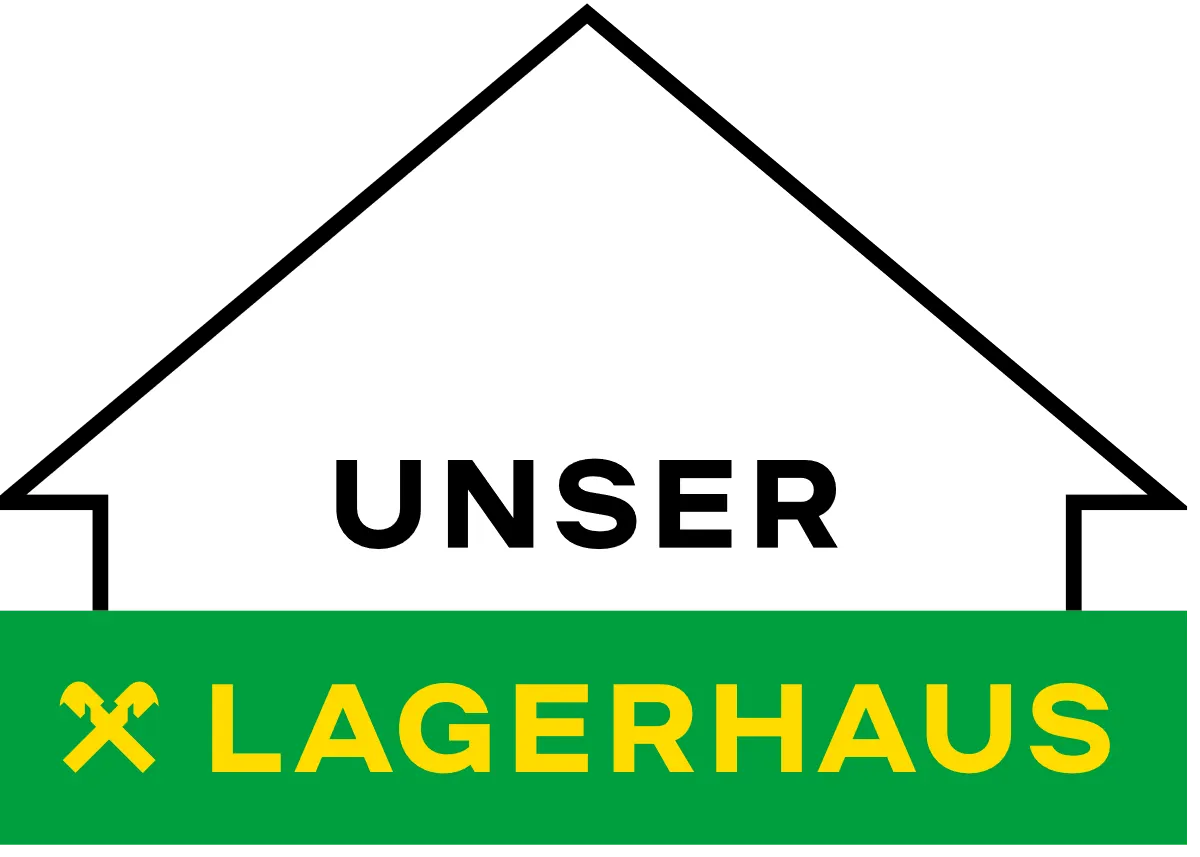 Lagerhaus logo die aktuell Flugblatt