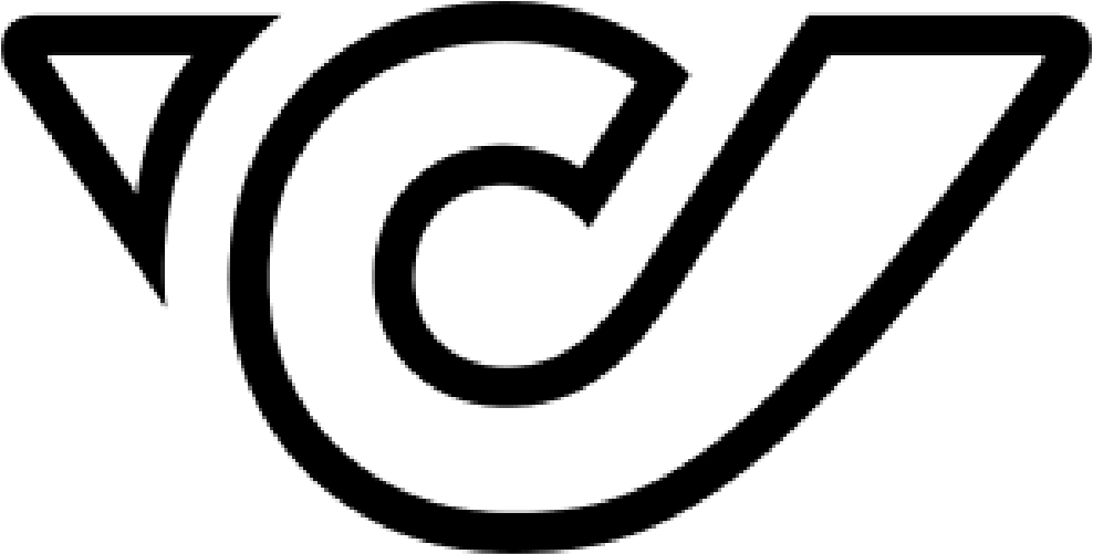 Post logo die aktuell Flugblatt