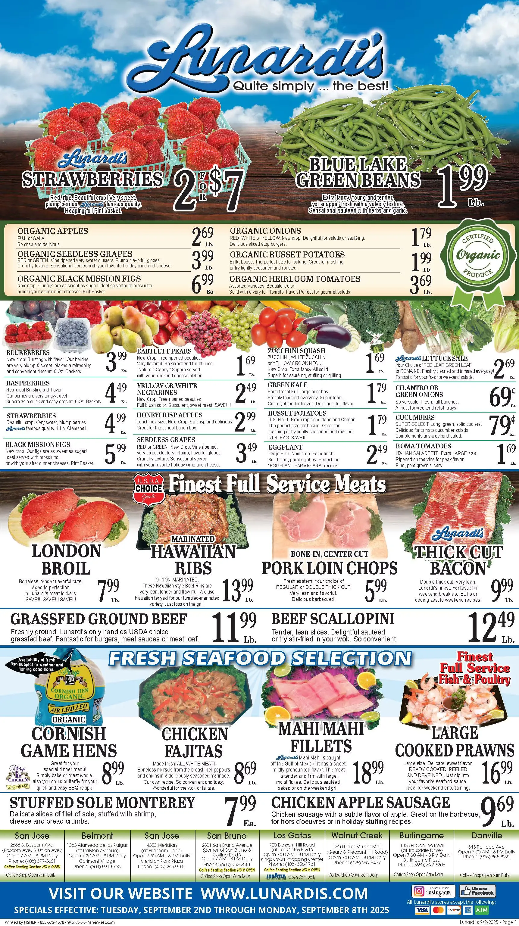 Weekly ad Lunardi's Sales from September 2 to September 8 2025 - Page 1