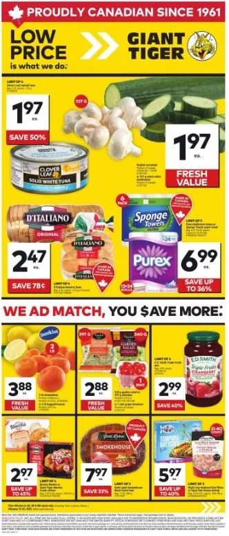 Giant Tiger Sales from February 19 to February 25 2025 - flyer page 1