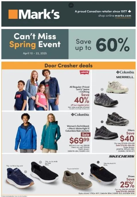 Mark´s Slaes from April 10 to April 23 2025 - flyer page 1