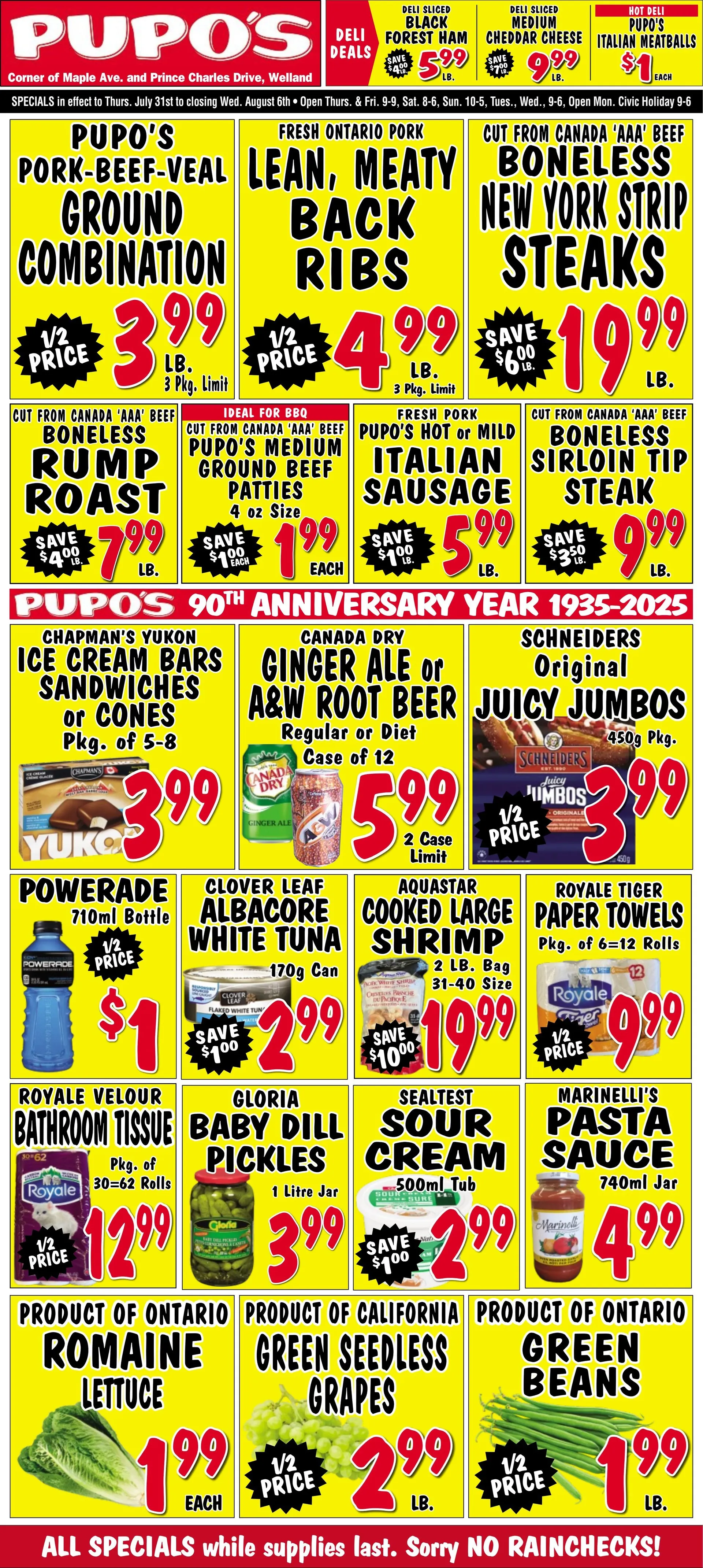 Pupo's Food Market Sales from July 31 to August 6 2025 - flyer page 1