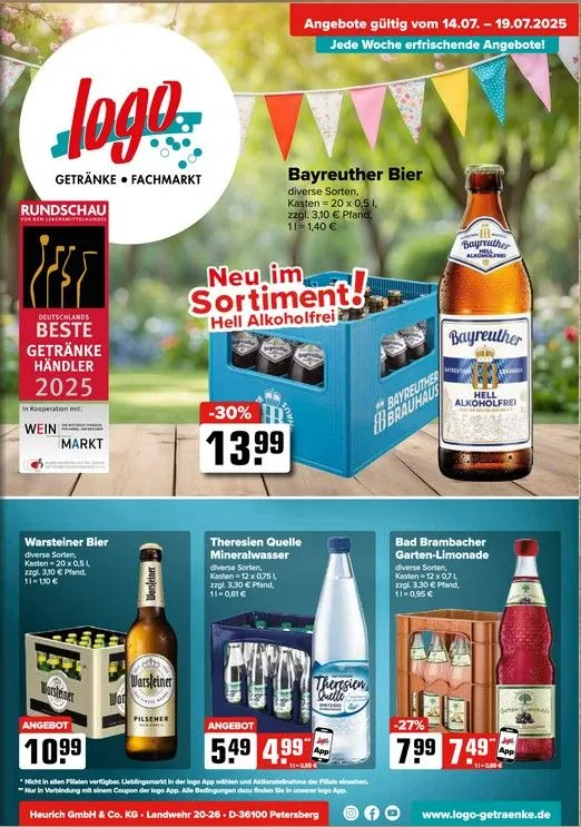 Logo Getränkemarkt Prospekte von 14. Juli bis 20. Juli 2025 - Prospekt seite