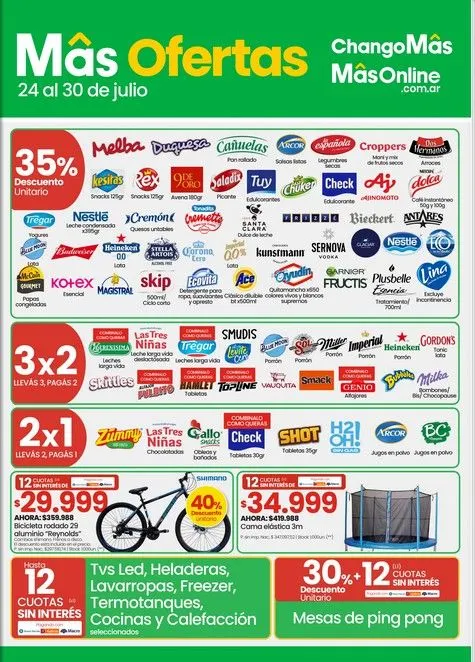 Ofertas de Ofertas Changomas 24 de julio al 30 de julio 2025 - Página 1 del catálogo