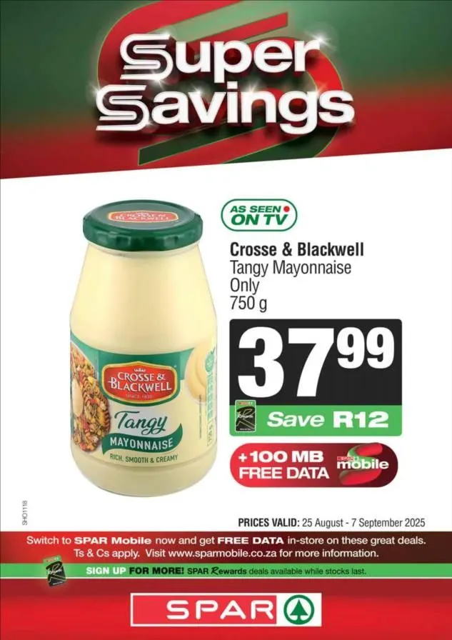 SPAR weekly ads from 25 August to 7 September 2025 - Catalogue Page 