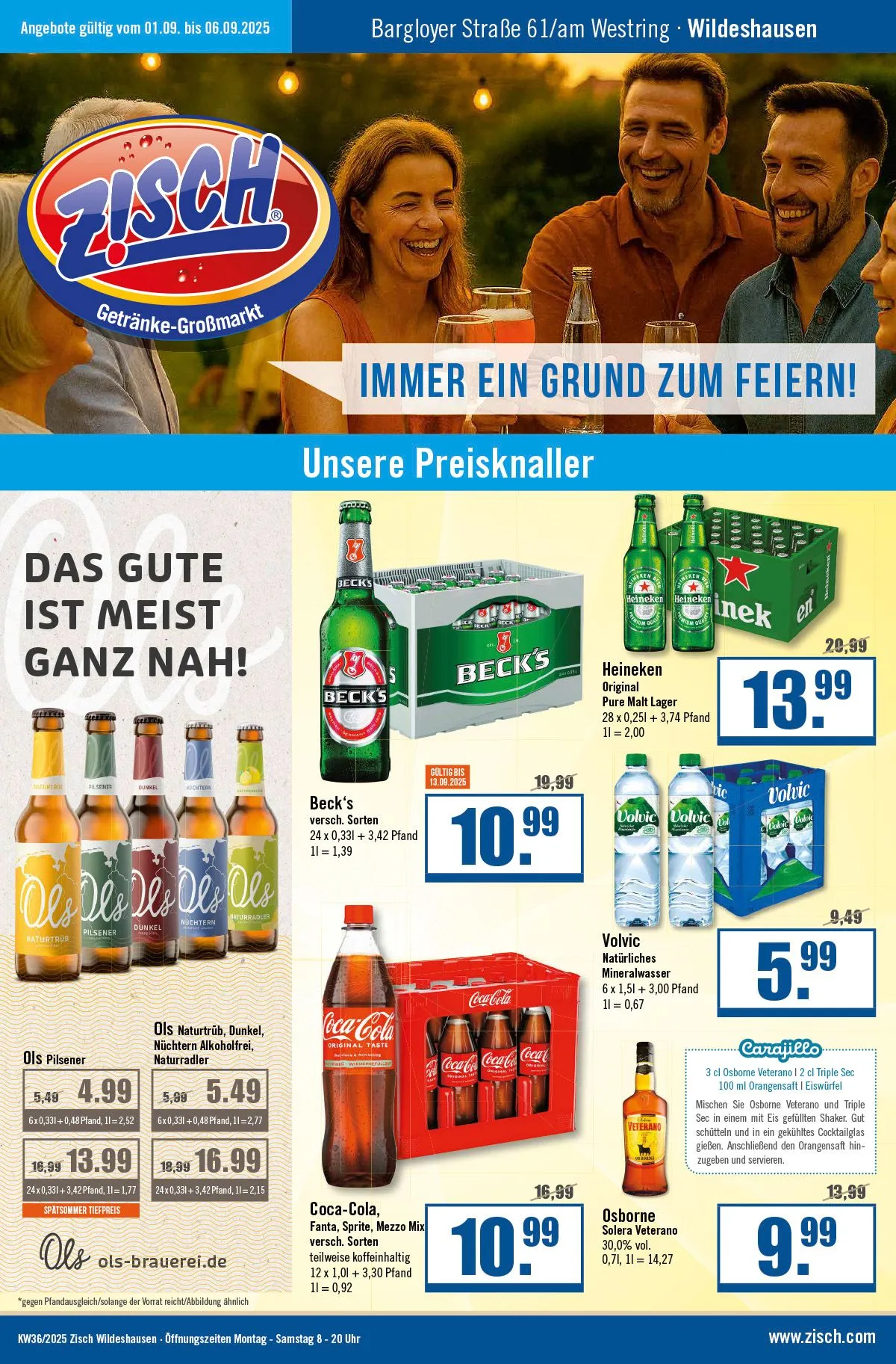  Zisch Prospekte von 1. September bis 9. September 2025 - Prospekt seite 1