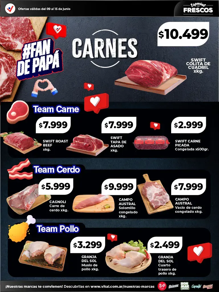 Ofertas de Vital Ofertas Carnes 9 de junio al 15 de junio 2025 - Página 1 del catálogo