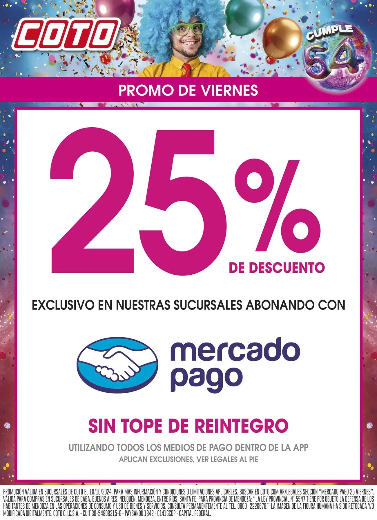 Ofertas de Coto Promo de Viernes 18 de octubre al 19 de octubre 2024 - Página 1 del catálogo