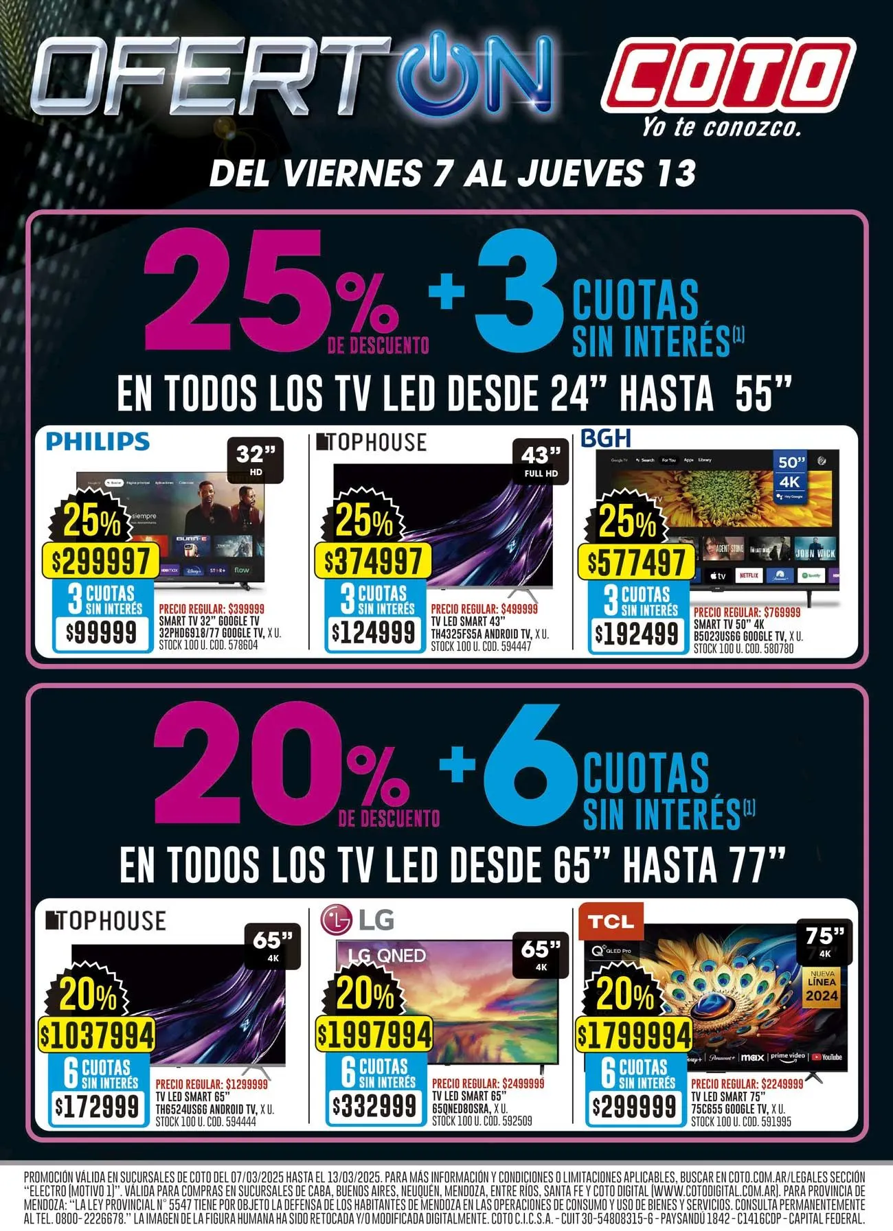 Ofertas de Coto Ofertas electro 7 de marzo al 13 de marzo 2025 - Página 1 del catálogo