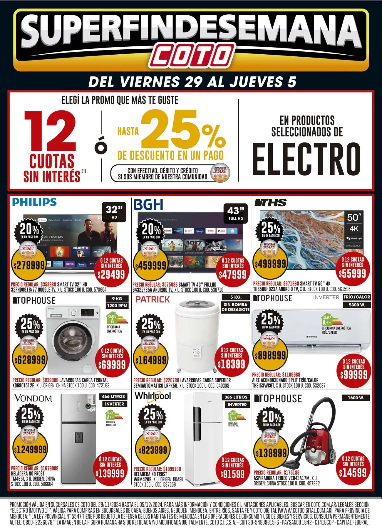 Ofertas de Coto Superfindesemana 29 de noviembre al 5 de diciembre 2024 - Página 1 del catálogo