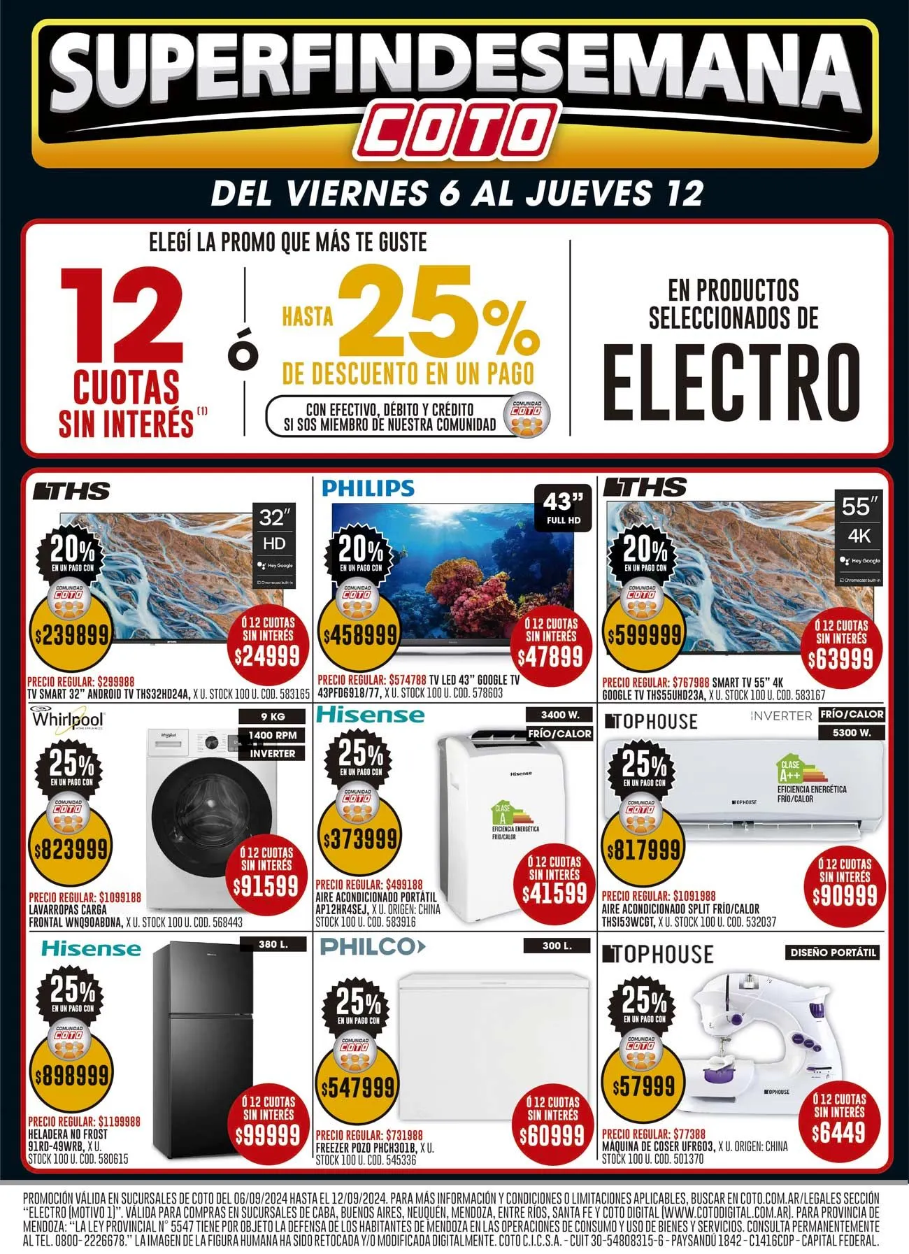 Ofertas de Coto Super fin de semana 6 de septiembre al 12 de septiembre 2024 - Página 1 del catálogo