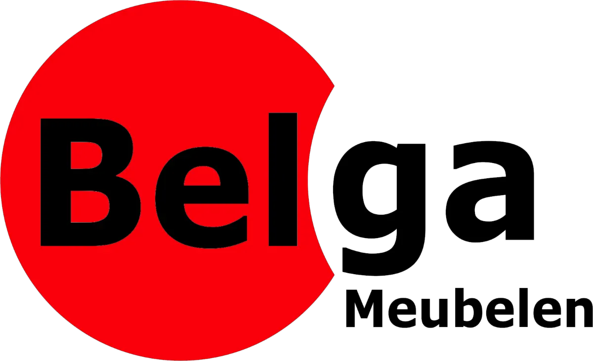 Belga Meubelen logo in de folder van deze week