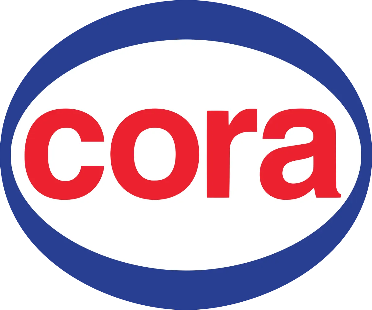 Cora logo in de folder van deze week