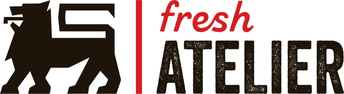 Delhaize Fresh Atelier logo in de folder van deze week