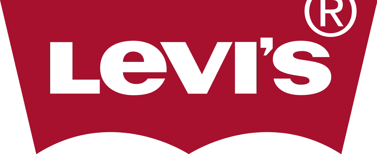 Levi's logo in de folder van deze week