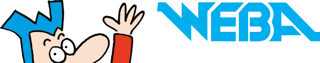 WEBA logo in de folder van deze week