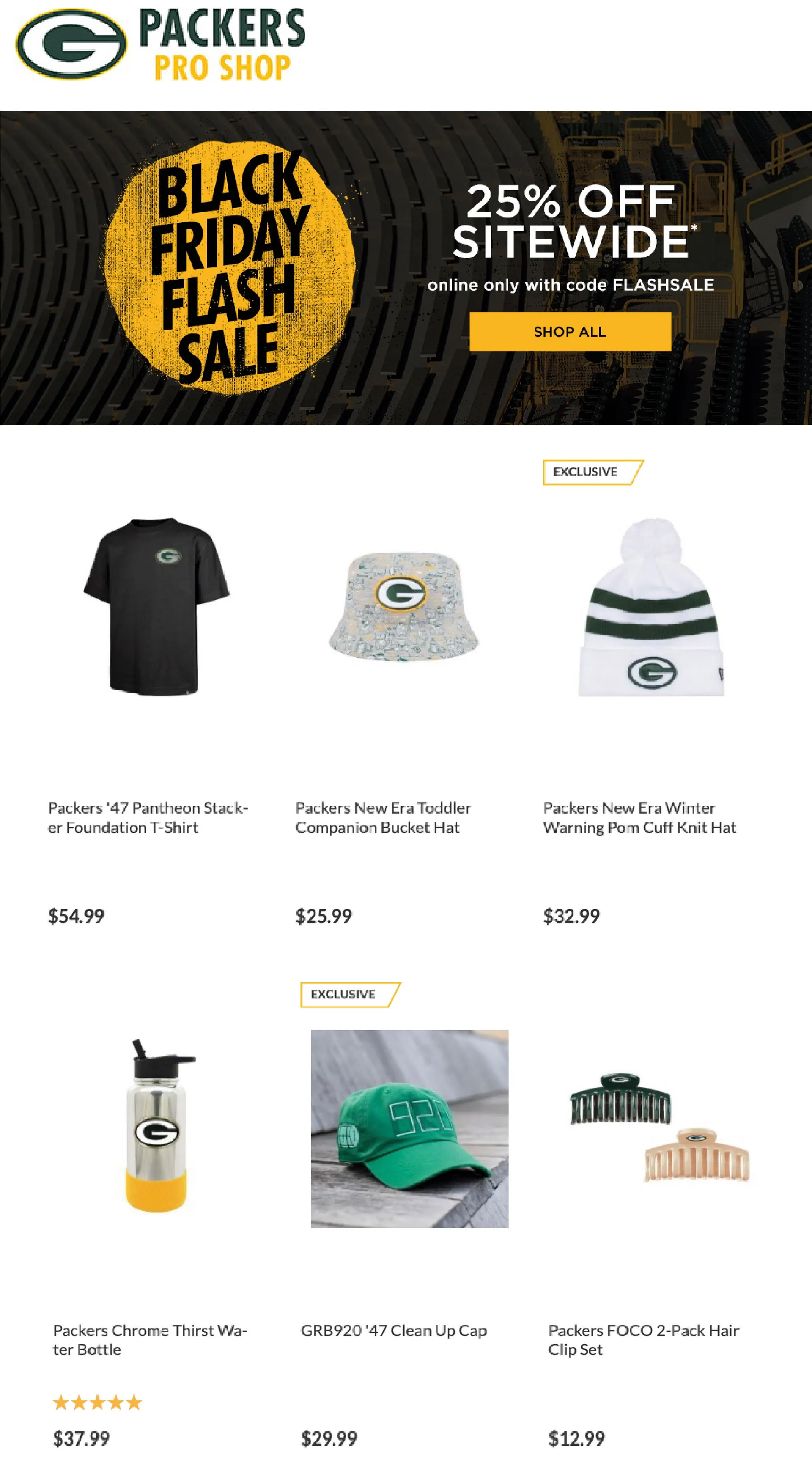Weekly ad Packers Pro Shop Sales from November 20 to December 5 2024 - Page 